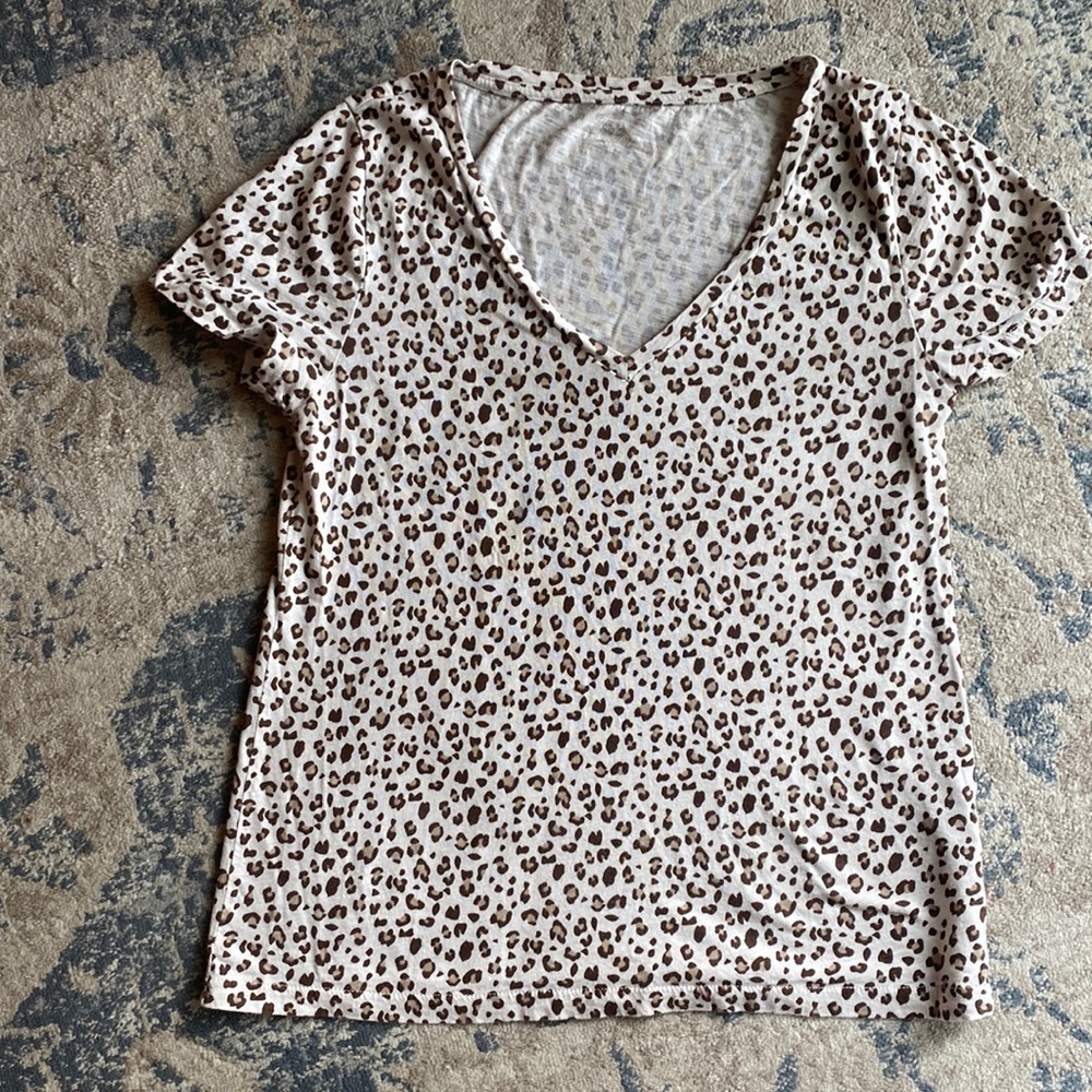 J Crew cheetah v-neck
